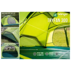 Vango Tryfan 300 - 3-Personen Zelt 9 Vango Tryfan 300 - 3-Personen Zelt -Abenteuer Geschaft vango tryfan 300 3 personen zelt detail 3
