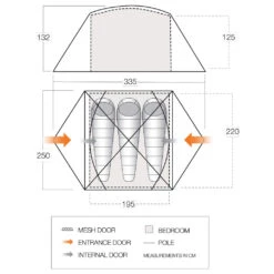 Vango Tryfan 300 - 3-Personen Zelt 13 Vango Tryfan 300 - 3-Personen Zelt -Abenteuer Geschaft vango tryfan 300 3 personen zelt detail 7